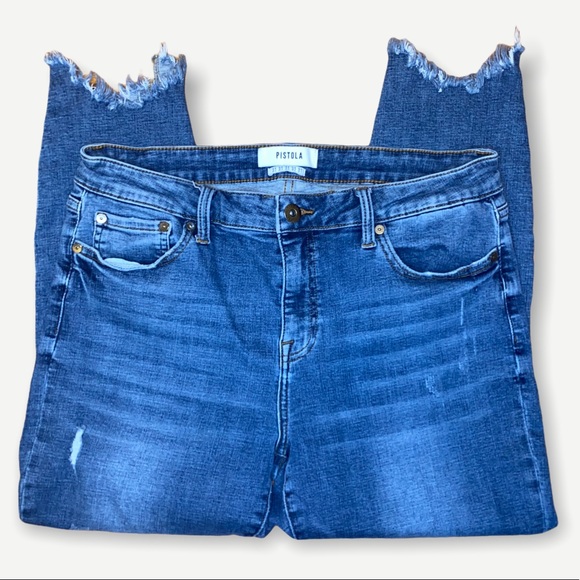 pistola Denim - Pistola 31 Destructed Cropped Jeans
